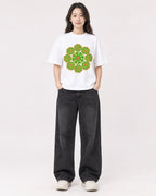 Mockup Boxy Heavyweight Tee White female full-body 03
