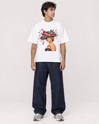 Mockup Boxy Heavyweight Tee White male full-body 06