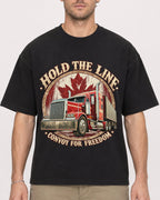 Mockup Boxy Heavyweight Tee Black male close-up 08