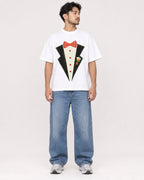 Mockup Boxy Heavyweight Tee White male full-body 02