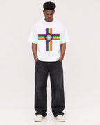 Mockup Boxy Heavyweight Tee White male full-body 15
