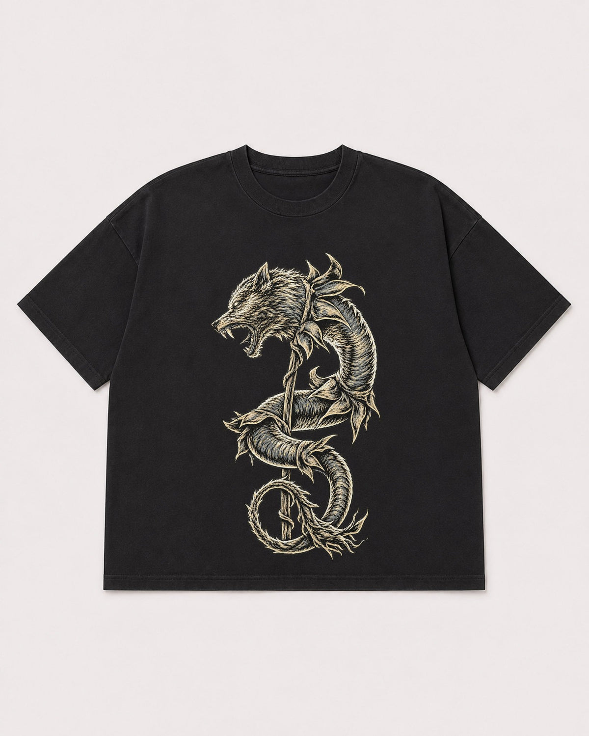 Mockup Boxy Heavyweight Tee Black product