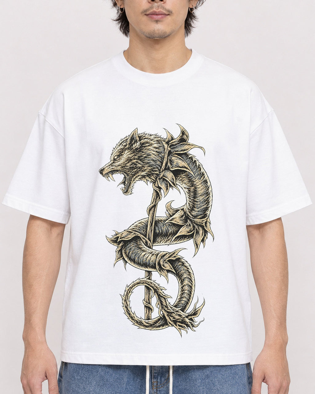 Mockup Boxy Heavyweight Tee White male close-up 03