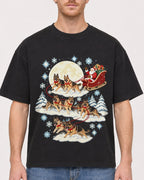 Mockup Boxy Heavyweight Tee Black male close-up 38