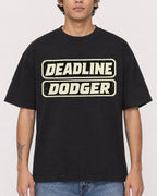 Mockup Boxy Heavyweight Tee Black male close-up 06