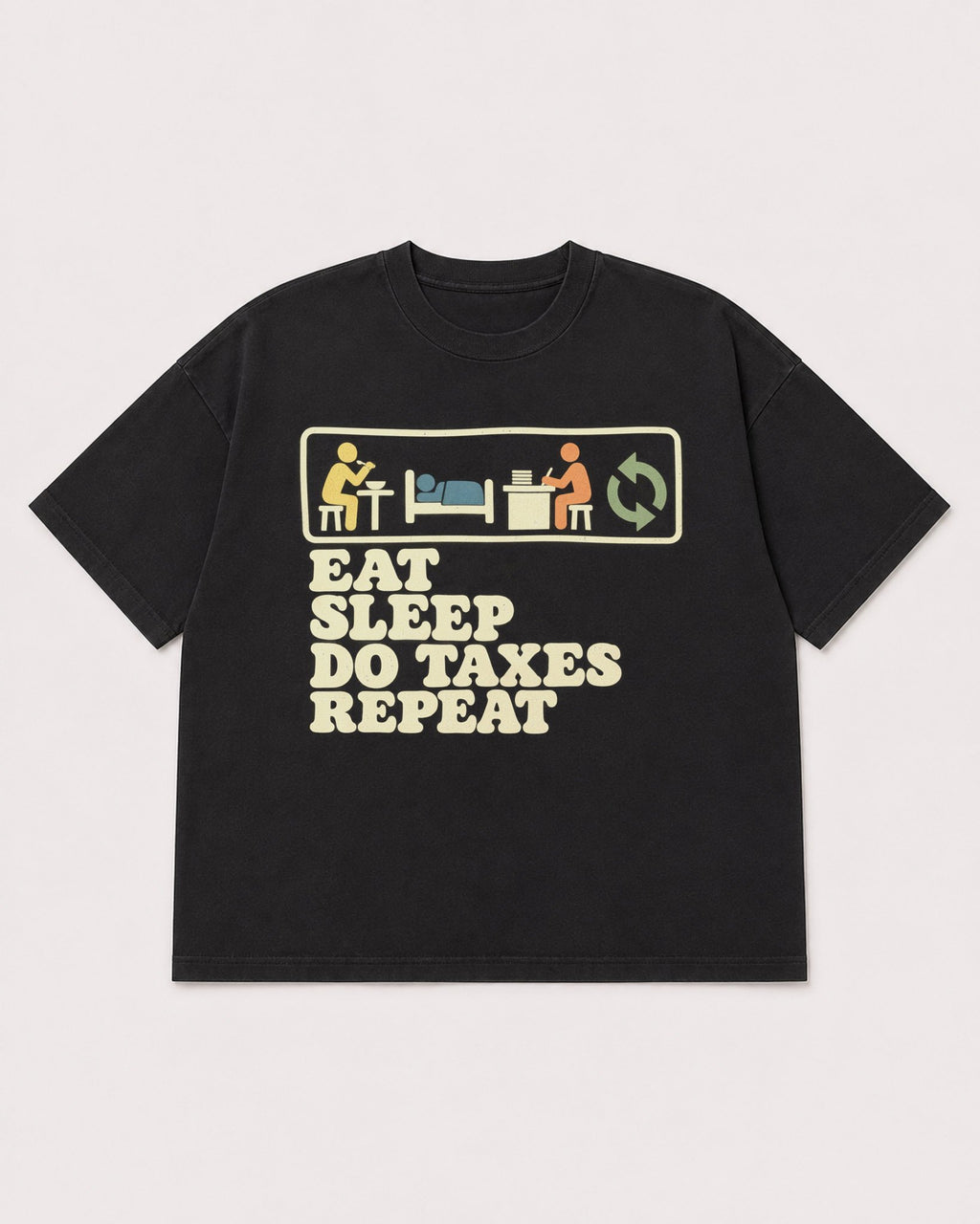 Mockup Boxy Heavyweight Tee Black product