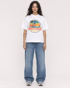 Mockup Boxy Heavyweight Tee White female full-body 30
