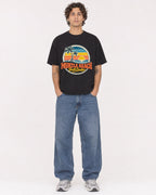 Mockup Boxy Heavyweight Tee Black male full-body 30