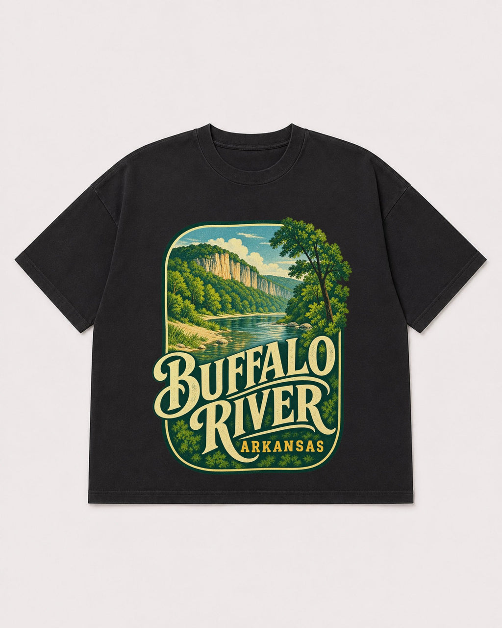 Mockup Boxy Heavyweight Tee Black product