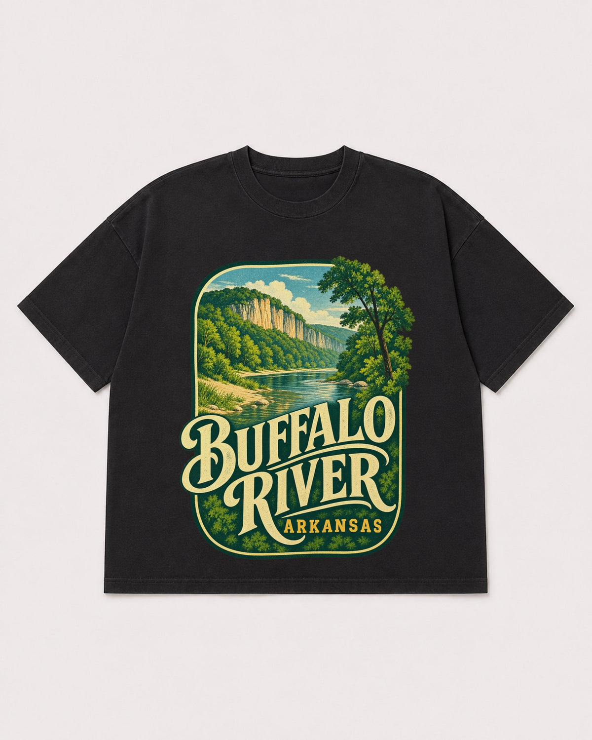 Mockup Boxy Heavyweight Tee Black product
