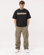 Mockup Boxy Heavyweight Tee Black male full-body 08