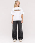 Mockup Boxy Heavyweight Tee White female full-body 08