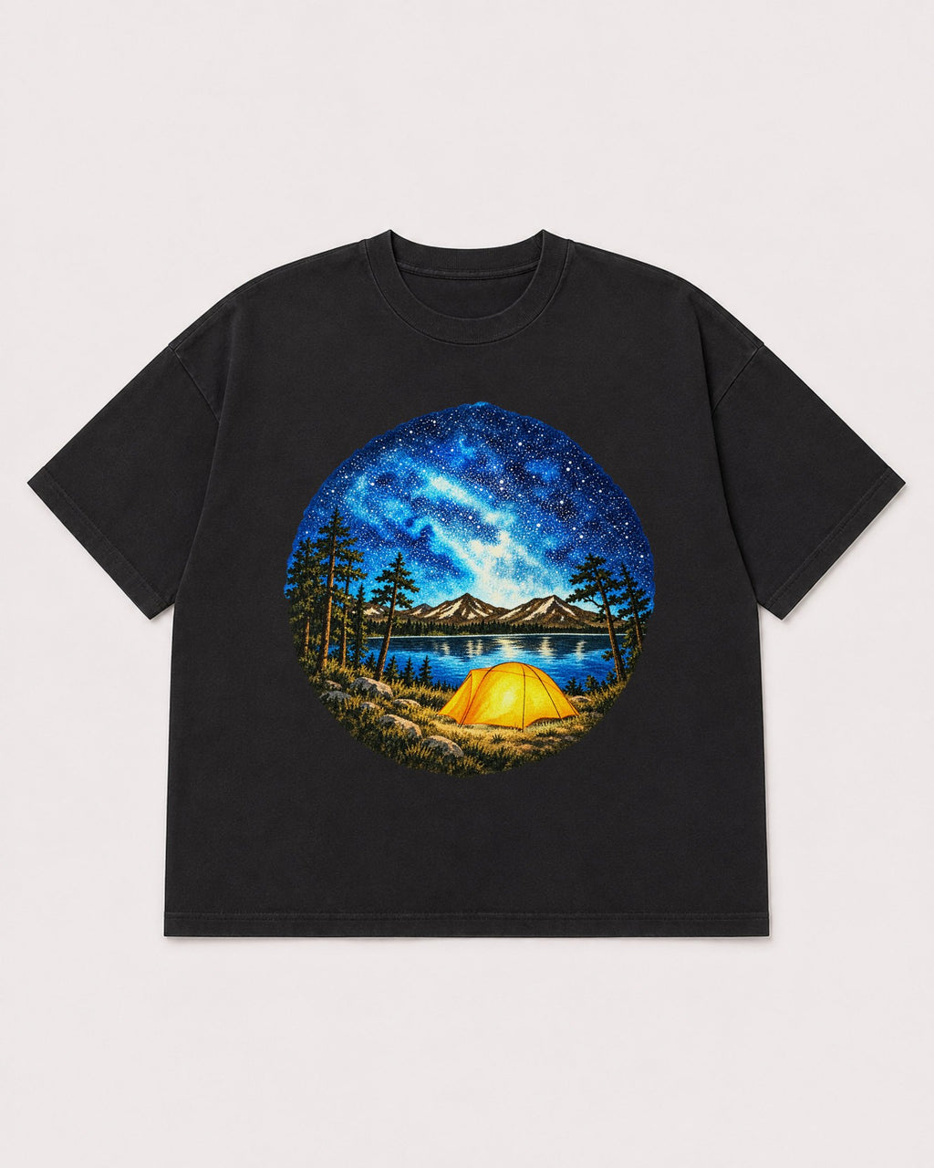 Mockup Boxy Heavyweight Tee Black product