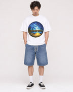 Mockup Boxy Heavyweight Tee White male full-body 03
