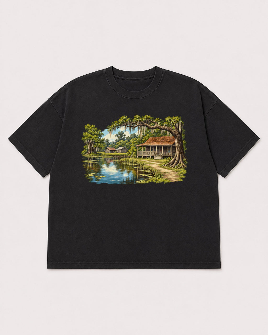 Mockup Boxy Heavyweight Tee Black product