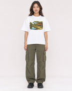 Mockup Boxy Heavyweight Tee White female full-body 02