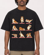 Mockup Boxy Heavyweight Tee Black male close-up 04
