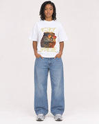 Mockup Boxy Heavyweight Tee White female full-body 15