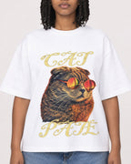 Mockup Boxy Heavyweight Tee White female close-up 15