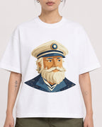 Mockup Boxy Heavyweight Tee White female close-up 12