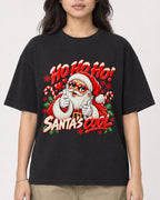 Mockup Boxy Heavyweight Tee Black female close-up 02