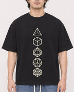 Mockup Boxy Heavyweight Tee Black male close-up 03