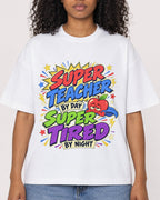 Mockup Boxy Heavyweight Tee White female close-up 05
