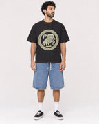 Mockup Boxy Heavyweight Tee Black male full-body 27