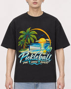 Mockup Boxy Heavyweight Tee Black male close-up 01