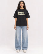 Mockup Boxy Heavyweight Tee Black female full-body 07