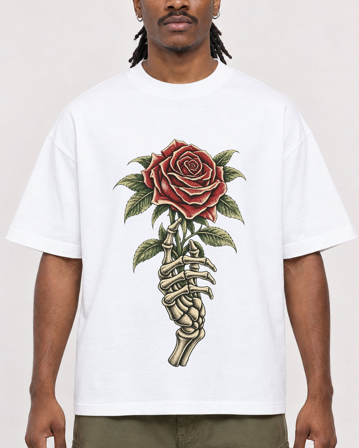 Mockup Boxy Heavyweight Tee White male close-up 34