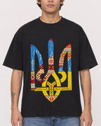Mockup Boxy Heavyweight Tee Black male close-up 06