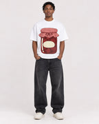 Mockup Boxy Heavyweight Tee White male full-body 05