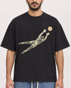 Mockup Boxy Heavyweight Tee Black male close-up 07