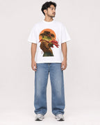 Mockup Boxy Heavyweight Tee White male full-body 02
