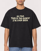 Mockup Boxy Heavyweight Tee Black male close-up 10