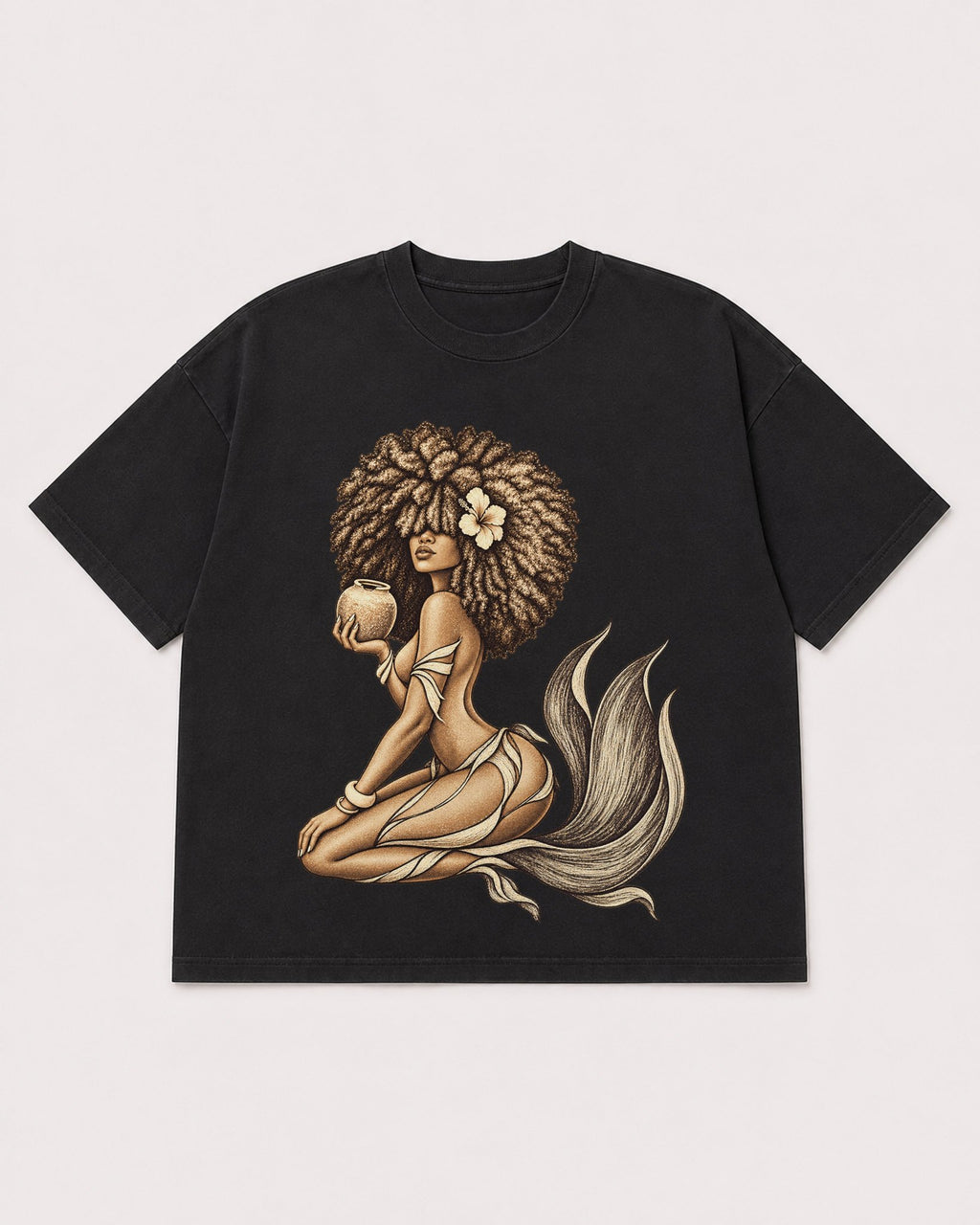 Mockup Boxy Heavyweight Tee Black product