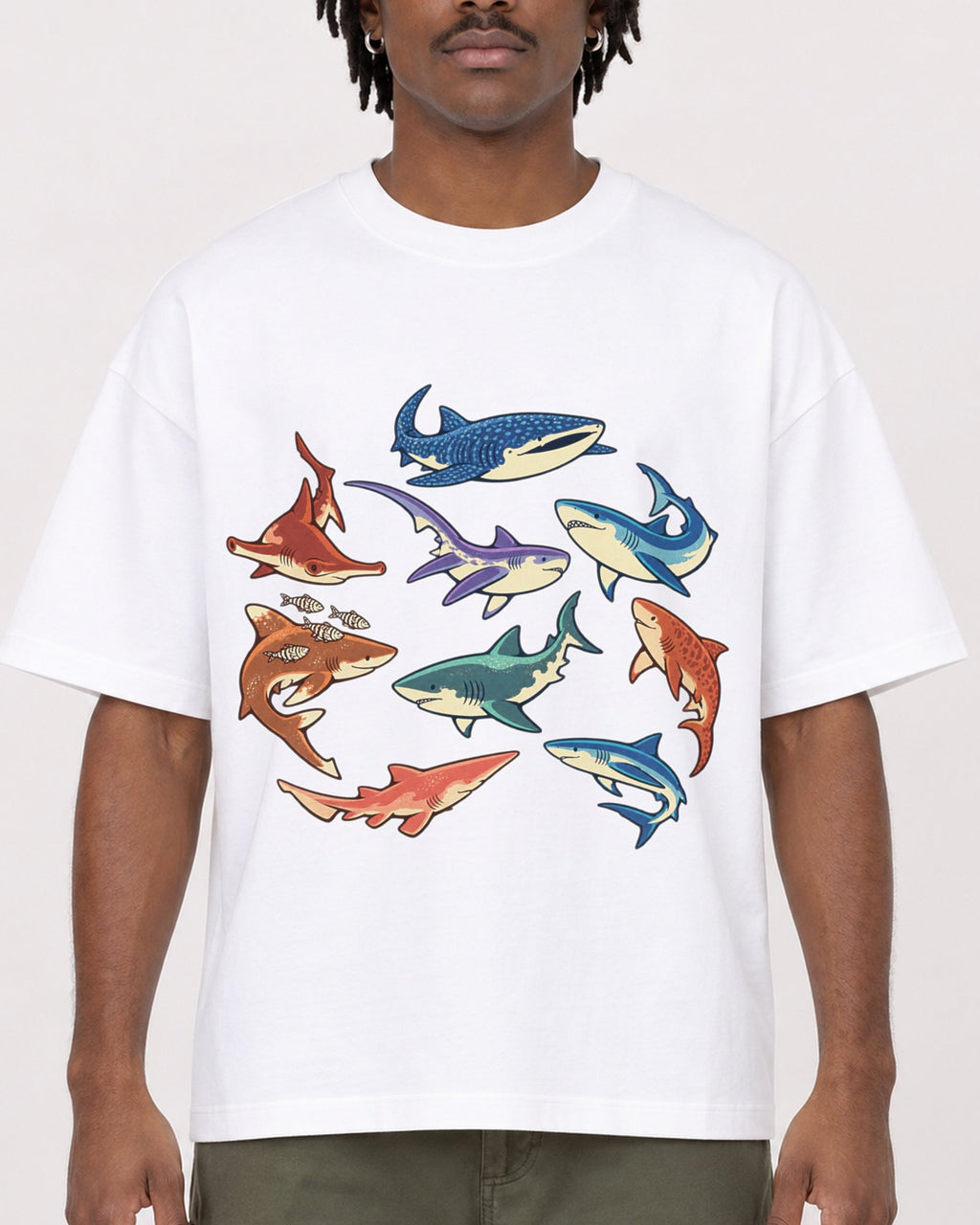 Mockup Boxy Heavyweight Tee White male close-up 04