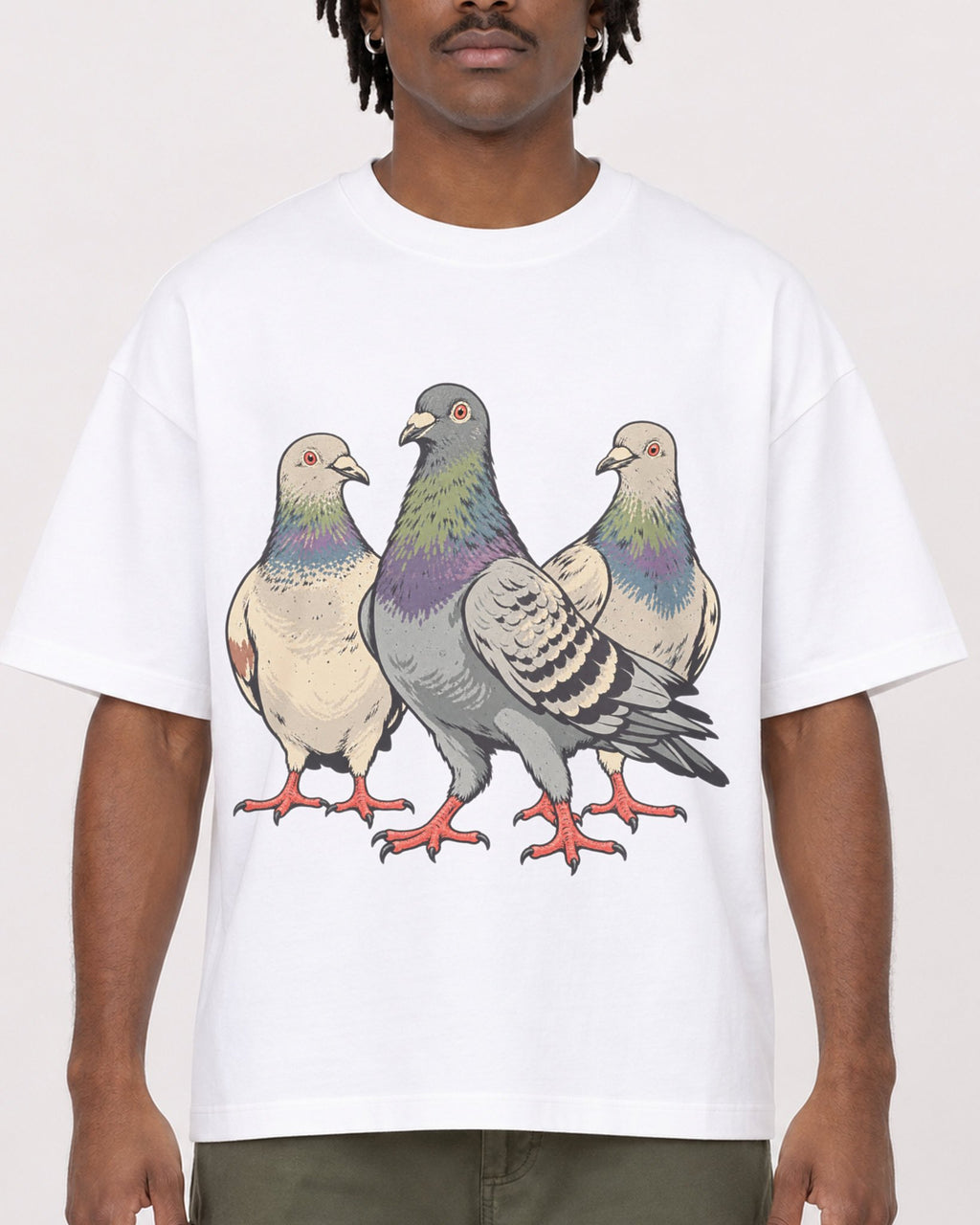Mockup Boxy Heavyweight Tee White male close-up 04
