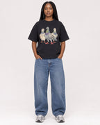 Mockup Boxy Heavyweight Tee Black female full-body 04
