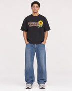 Mockup Boxy Heavyweight Tee Black male full-body 10
