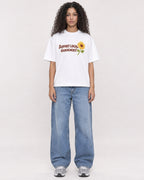 Mockup Boxy Heavyweight Tee White female full-body 10