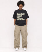 Mockup Boxy Heavyweight Tee Black female full-body 14