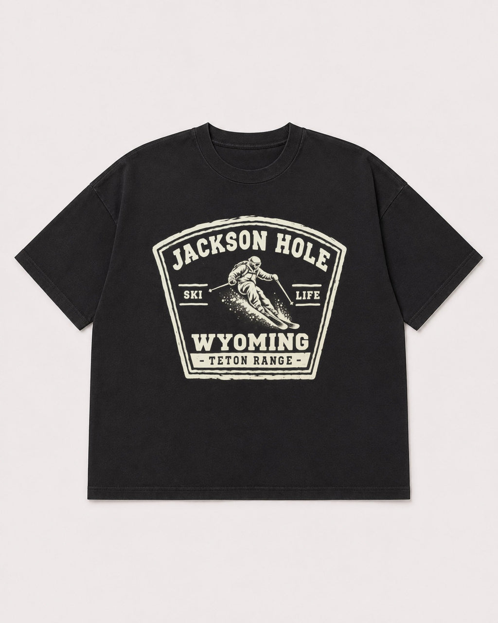 Mockup Boxy Heavyweight Tee Black product