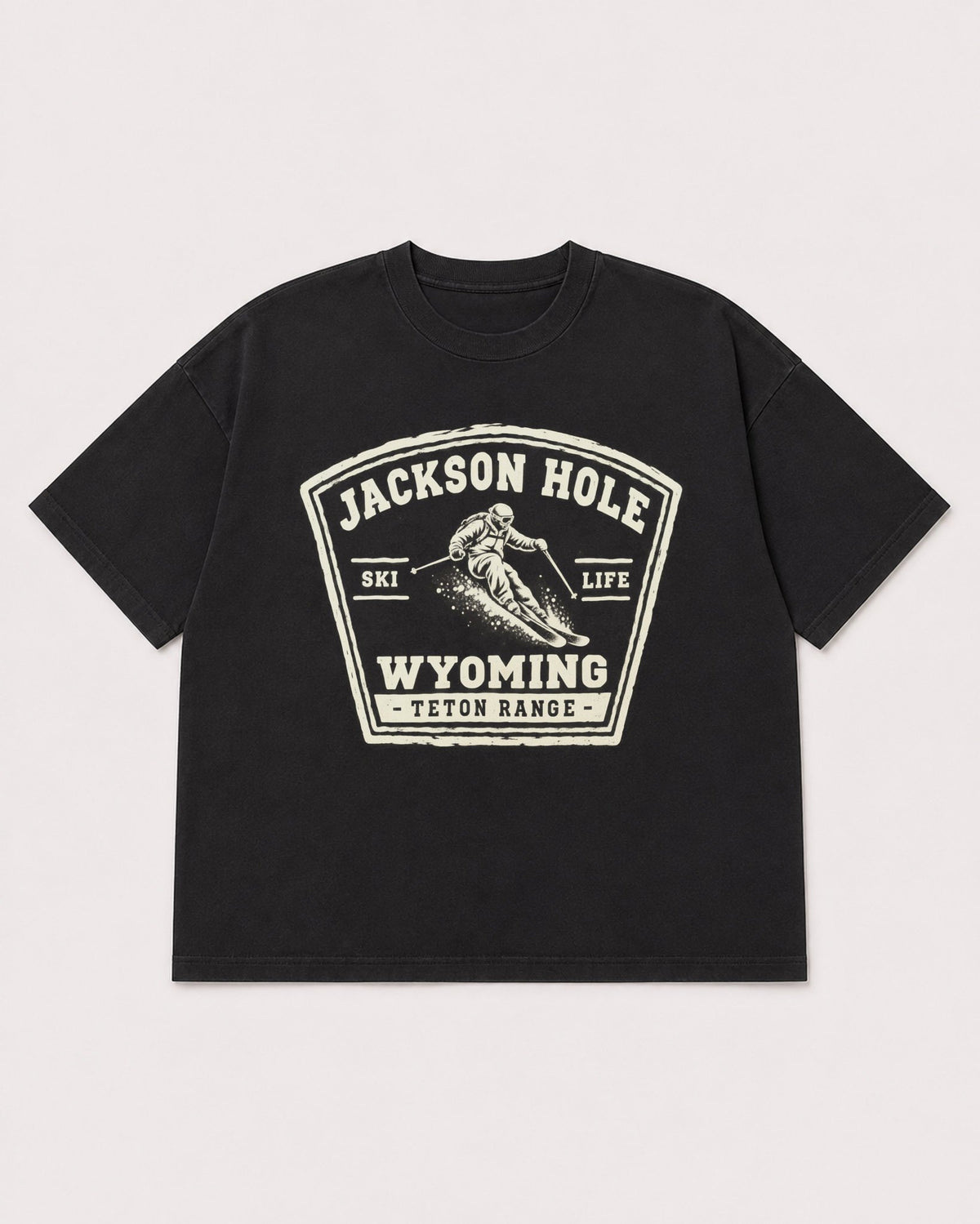 Mockup Boxy Heavyweight Tee Black product