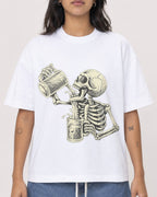 Mockup Boxy Heavyweight Tee White female close-up 36