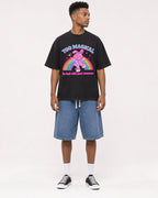 Mockup Boxy Heavyweight Tee Black male full-body 15
