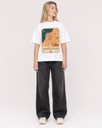Mockup Boxy Heavyweight Tee White female full-body 08