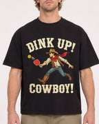 Mockup Boxy Heavyweight Tee Black male close-up 28
