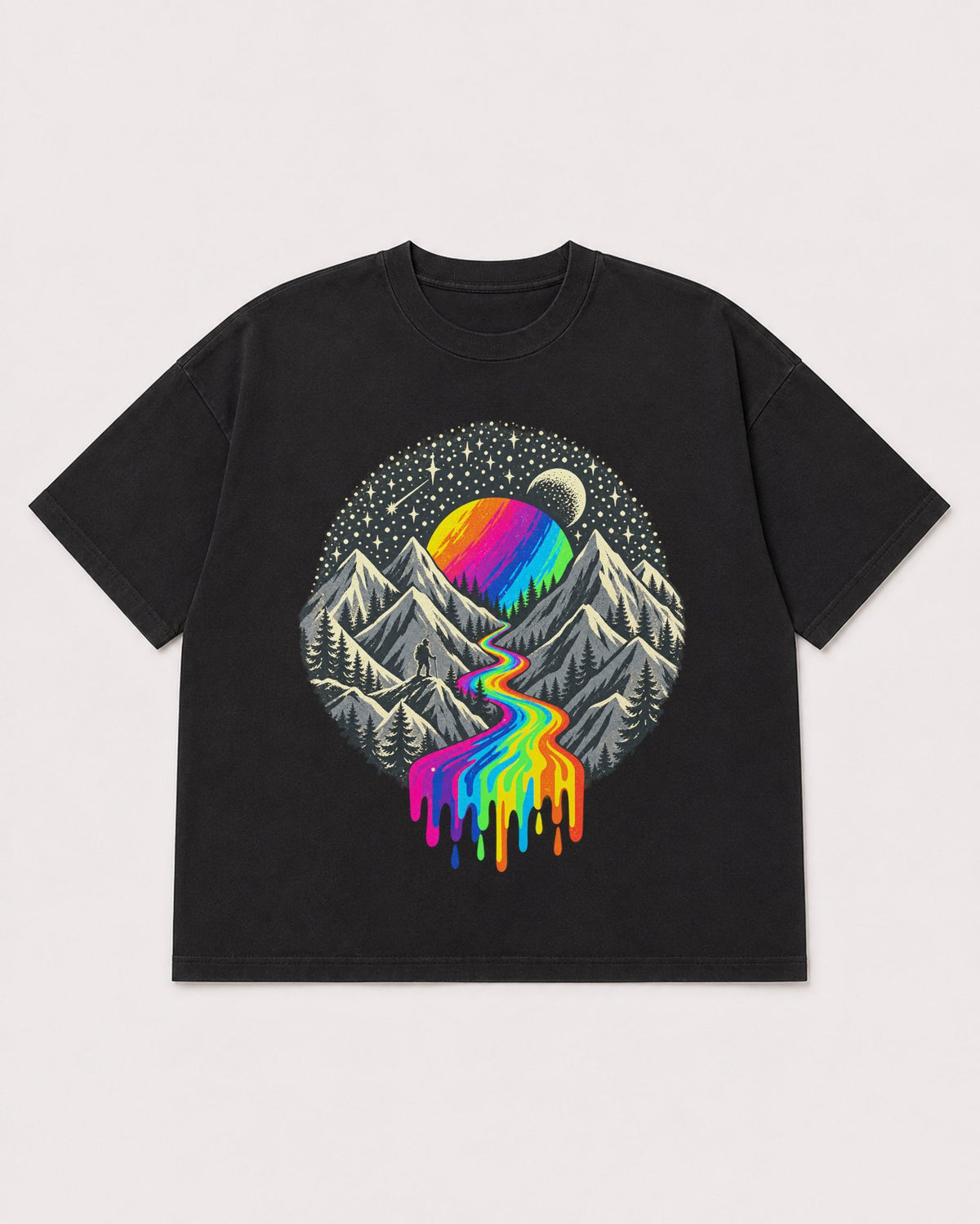 Mockup Boxy Heavyweight Tee Black product